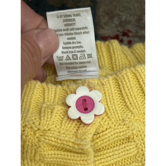 Gymboree Girls 2012 Yellow showers of flowers Cardigan Sweater Size small - Picture 6 of 7